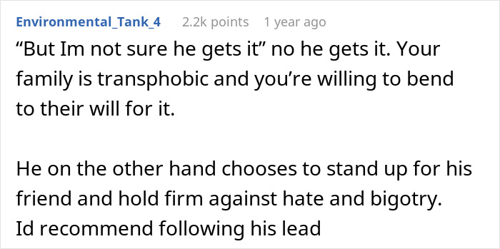 Text message addressing transphobia in a wedding, emphasizing standing against hate and bigotry. Text message addressing transphobia in a wedding, emphasizing standing against hate and bigotry.