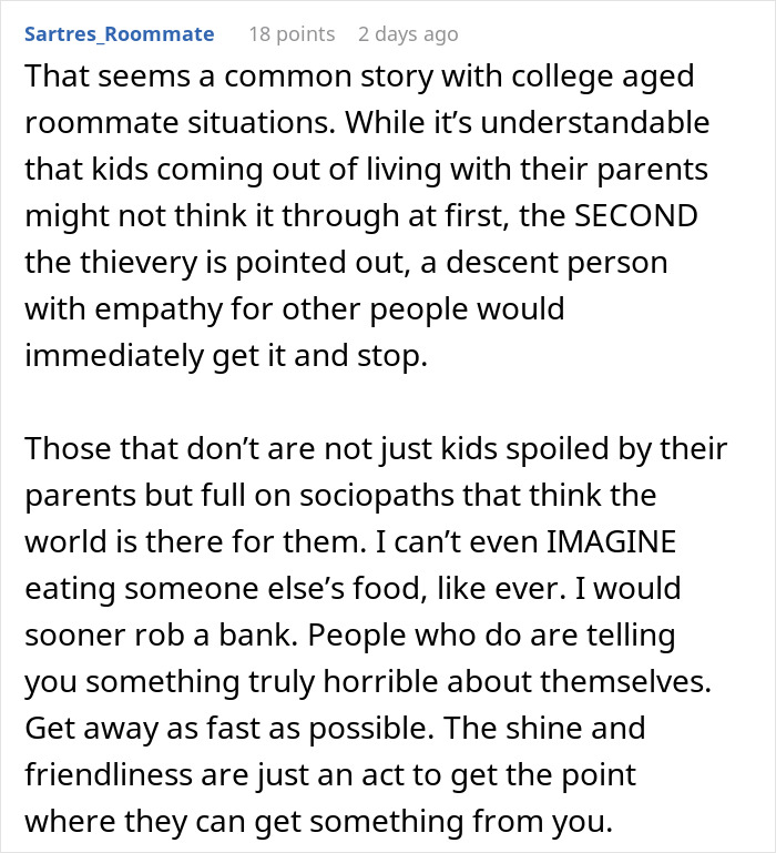 "They Never Asked And They Always Ate Everything": Woman Gets Revenge On Roommate "They Never Asked And They Always Ate Everything": Woman Gets Revenge On Roommate