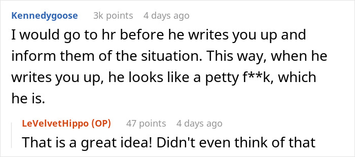 Boss Threatens Employee With A Write-Up After They Complained About Him Stinking Of Smoke Boss Threatens Employee With A Write-Up After They Complained About Him Stinking Of Smoke