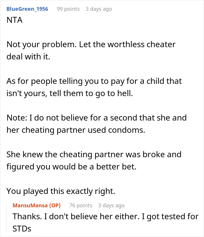 Man Turns His Back On Cheating Ex And Her Baby After DNA Test Results: “She’s On Her Own” Man Turns His Back On Cheating Ex And Her Baby After DNA Test Results: “She’s On Her Own”