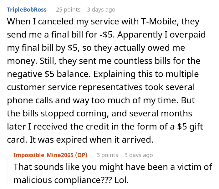 Man Prepares To Maliciously Comply With Phone Company Until His Wife Has An Even Better Idea Man Prepares To Maliciously Comply With Phone Company Until His Wife Has An Even Better Idea