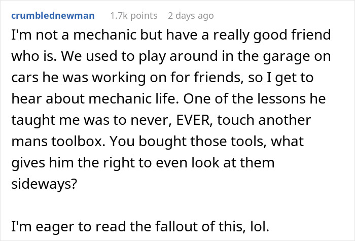Veteran Mechanic’s Toolbox Showdown Leaves Shop In Turmoil As New Boss Faces The Consequences Veteran Mechanic’s Toolbox Showdown Leaves Shop In Turmoil As New Boss Faces The Consequences