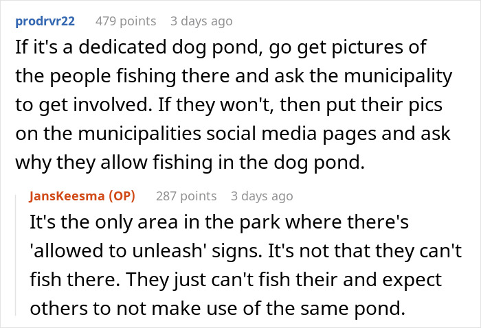 Dog Owner Schemes To Lure Fish Away From Boomers’ Fishing Zone After They Mess Up The Dog Pond Dog Owner Schemes To Lure Fish Away From Boomers’ Fishing Zone After They Mess Up The Dog Pond
