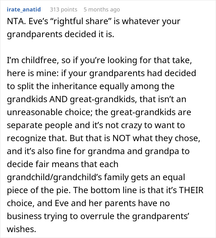 Woman Feels Entitled To Family’s Life-Changing Inheritance Just Because She Has 5 Kids, Gets A Reality Check Woman Feels Entitled To Family’s Life-Changing Inheritance Just Because She Has 5 Kids, Gets A Reality Check