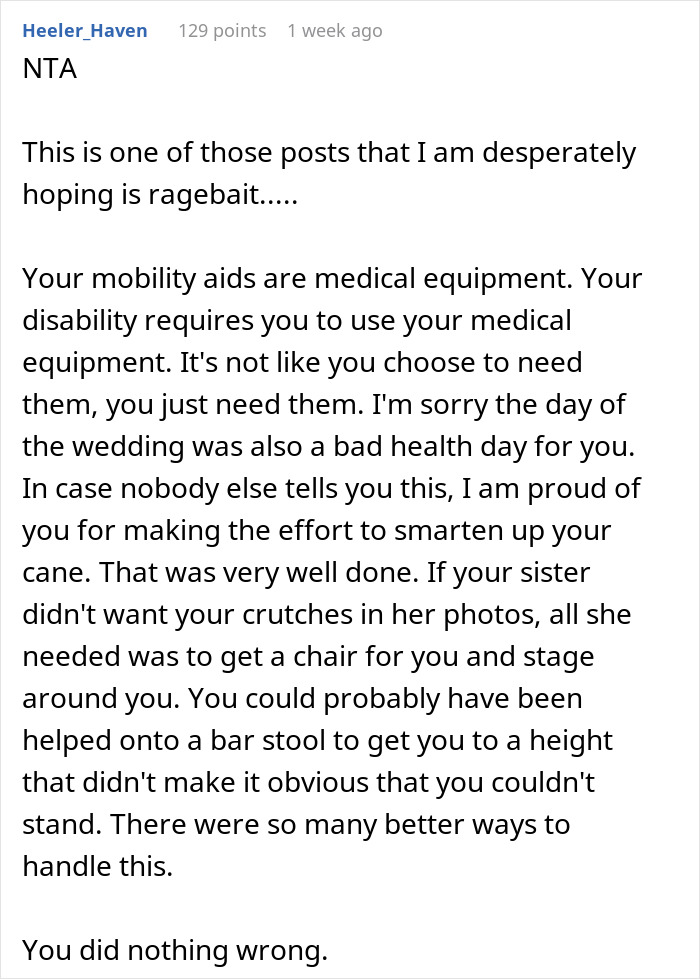 “It’s Her Special Day”: Teen Ruins Sister’s Wedding With His Crutches “It’s Her Special Day”: Teen Ruins Sister’s Wedding With His Crutches