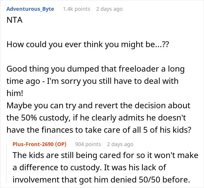 “AITA For Reminding My Ex I’m Only Responsible For Our Children And Not All Of His Kids?” “AITA For Reminding My Ex I’m Only Responsible For Our Children And Not All Of His Kids?”