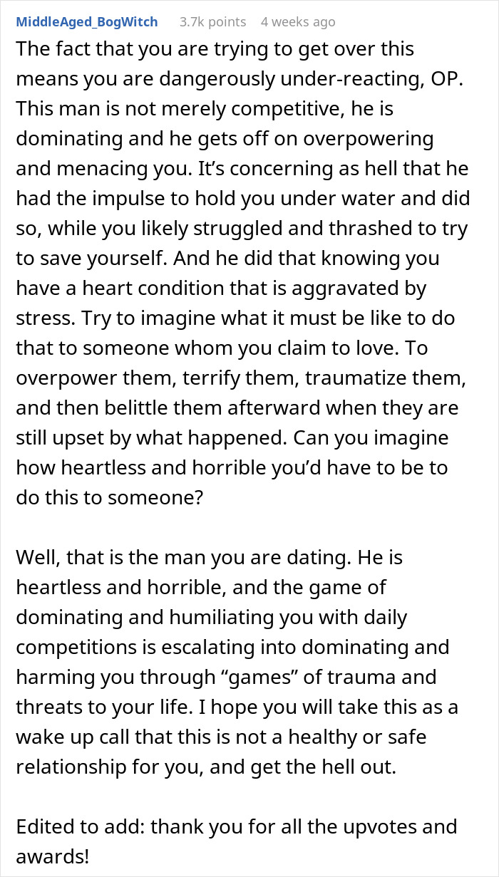 BF Holds His Partner Underwater, Is Surprised She Is Shaken And Upset BF Holds His Partner Underwater, Is Surprised She Is Shaken And Upset