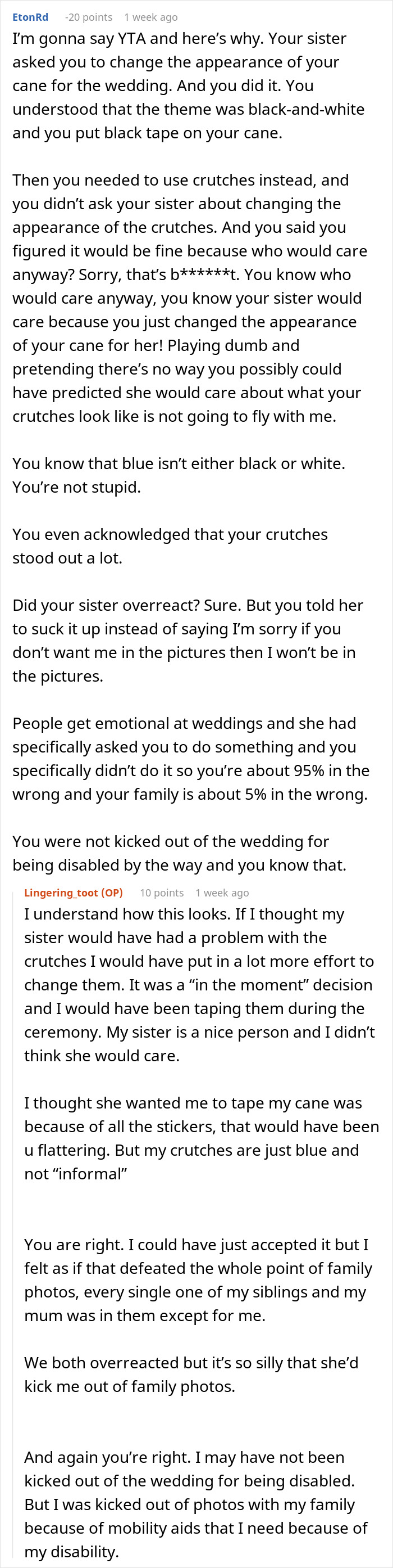 “It’s Her Special Day”: Teen Ruins Sister’s Wedding With His Crutches “It’s Her Special Day”: Teen Ruins Sister’s Wedding With His Crutches