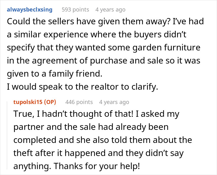 “We Called The Police”: Newcomer Discovers Her Bench And Plants Displayed In Neighbors’ Yard “We Called The Police”: Newcomer Discovers Her Bench And Plants Displayed In Neighbors’ Yard