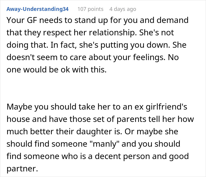 Man Has Enough Of GF Making Him Listen To How Unmanly He Is, Decides To Show He Has A Spine Man Has Enough Of GF Making Him Listen To How Unmanly He Is, Decides To Show He Has A Spine