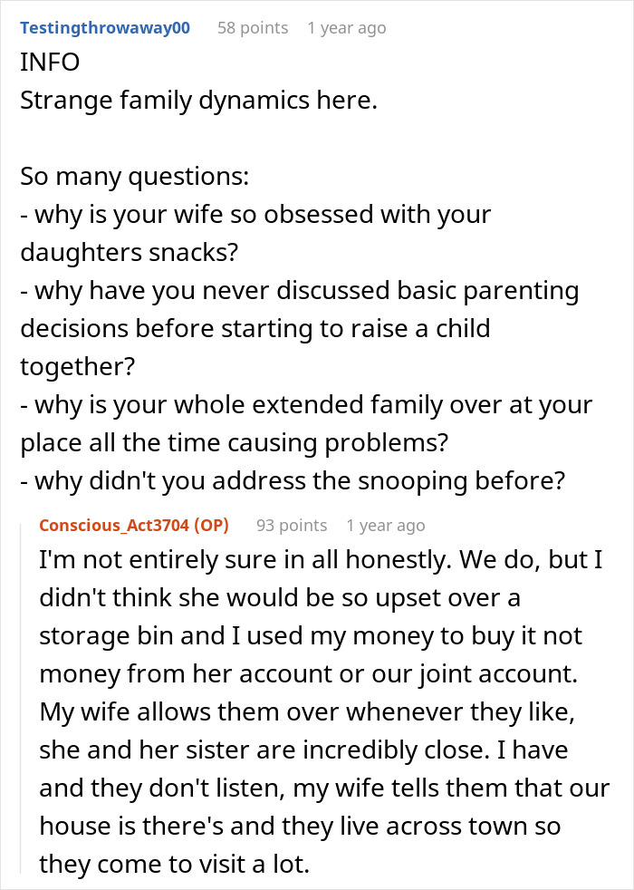 Daughter in Tears After Dad Buys Locked Storage Bin To Protect Her Snacks From Cousins Daughter in Tears After Dad Buys Locked Storage Bin To Protect Her Snacks From Cousins