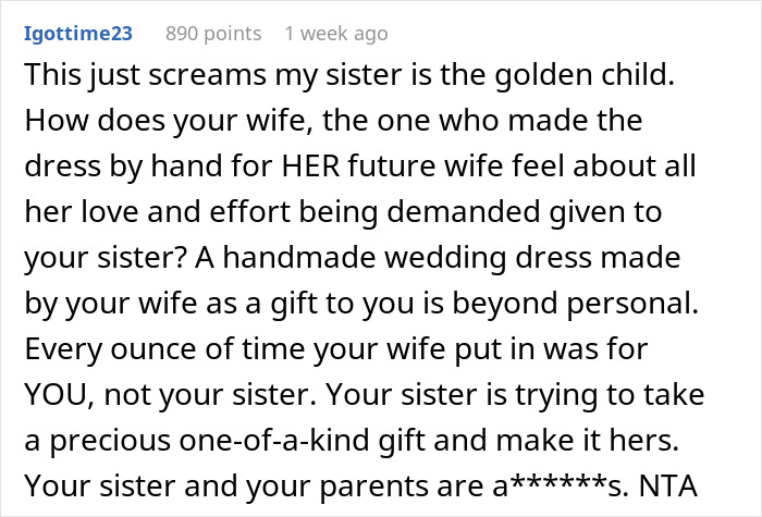 "Hide Your Dress, Please": Folks Shocked By Woman Demanding Sis Let Her Borrow Custom Wedding Dress "Hide Your Dress, Please": Folks Shocked By Woman Demanding Sis Let Her Borrow Custom Wedding Dress