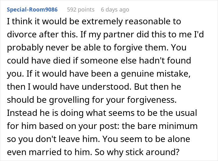 Woman Asks If She Should Divorce Her Husband After His Grave Error Nearly Cost Her Her Life Woman Asks If She Should Divorce Her Husband After His Grave Error Nearly Cost Her Her Life
