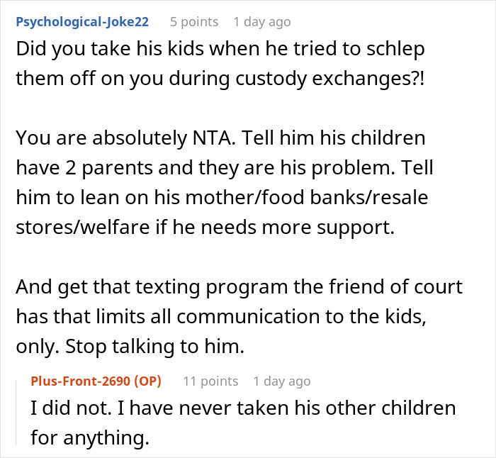 “AITA For Reminding My Ex I’m Only Responsible For Our Children And Not All Of His Kids?” “AITA For Reminding My Ex I’m Only Responsible For Our Children And Not All Of His Kids?”