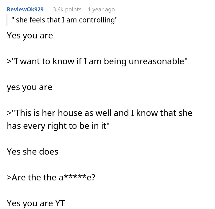 Man Doesn’t Understand Why GF Is Upset He Wants Her Out Of The House, Gets A Reality Check Man Doesn’t Understand Why GF Is Upset He Wants Her Out Of The House, Gets A Reality Check