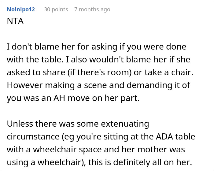 “She’s Scaring My Kids”: Entitled Woman Wants A Table, Tries Taking It From The Wrong Person “She’s Scaring My Kids”: Entitled Woman Wants A Table, Tries Taking It From The Wrong Person
