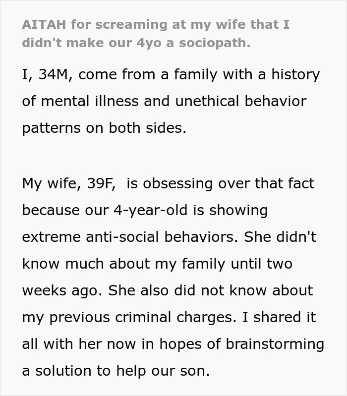 Man Screams At Wife After She Realizes His Secret Led To Their Kid's Sociopathic Actions Man Screams At Wife After She Realizes His Secret Led To Their Kid's Sociopathic Actions