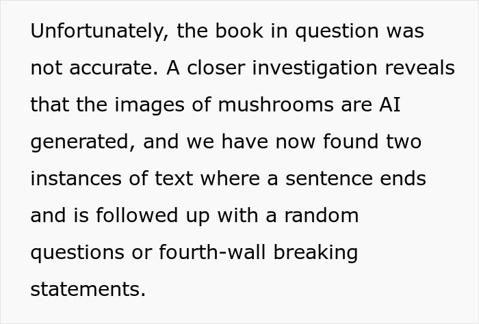 "My Entire Family Was In Hospital": Family Finds Out Mushroom Book Was AI-Generated "My Entire Family Was In Hospital": Family Finds Out Mushroom Book Was AI-Generated