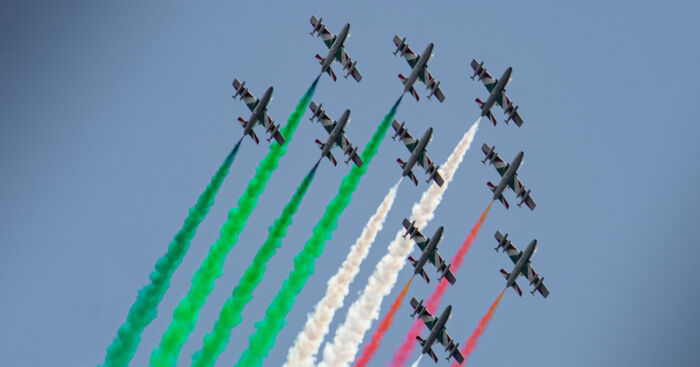 I Photographed The Frecce Tricolori Flyover