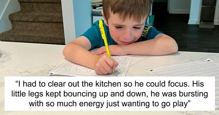 Woman Is Heartbroken After Her 1st Grader Son Spends Hours On Homework On His 2nd Day Of School