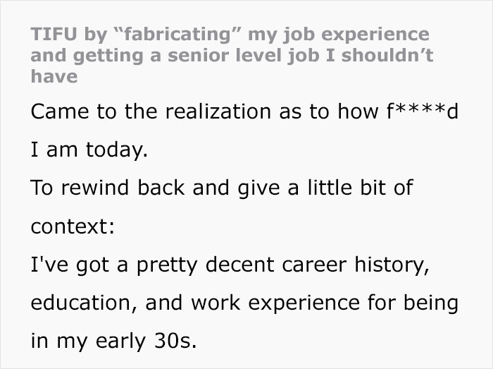 Overconfident Guy Lies His Way Into A High-Paying VP Role, Realizes He’s Screwed Overconfident Guy Lies His Way Into A High-Paying VP Role, Realizes He’s Screwed