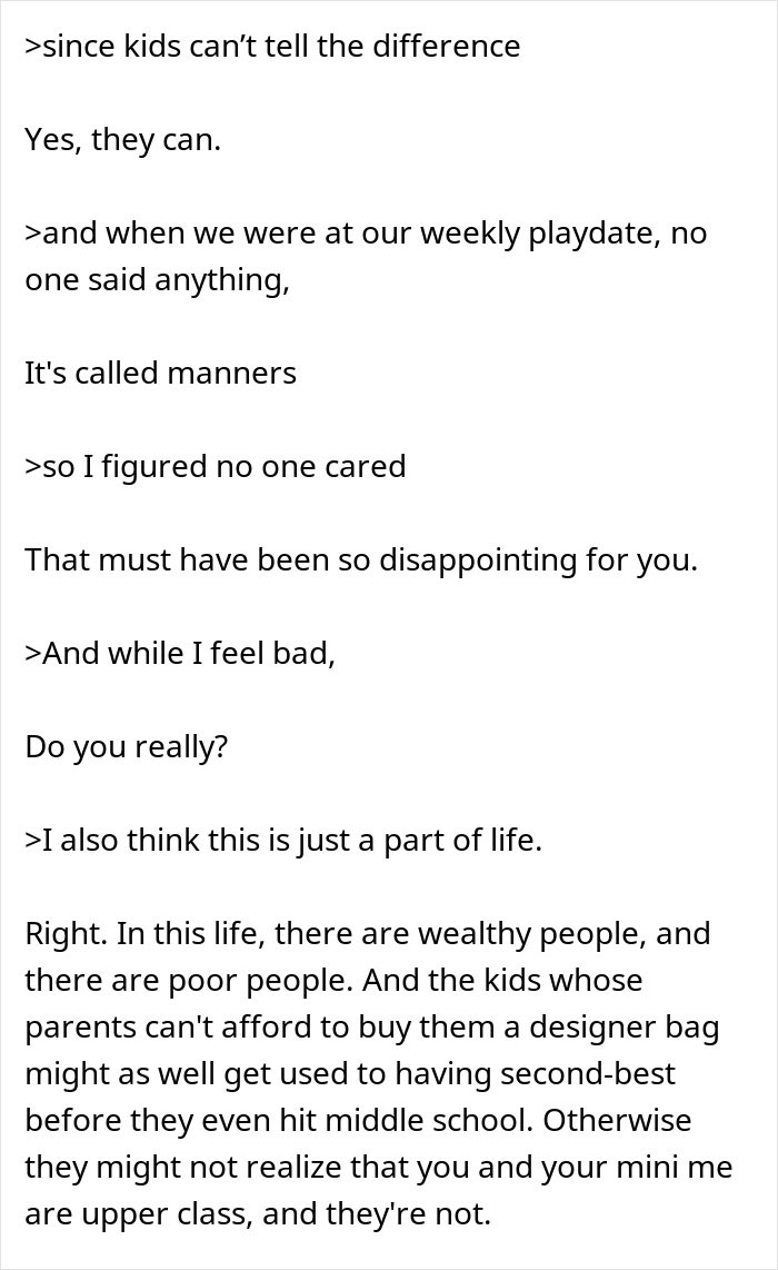 "AITA For Getting My Daughter A Designer Bag When Not Everyone In The Group Could Afford It?" "AITA For Getting My Daughter A Designer Bag When Not Everyone In The Group Could Afford It?"