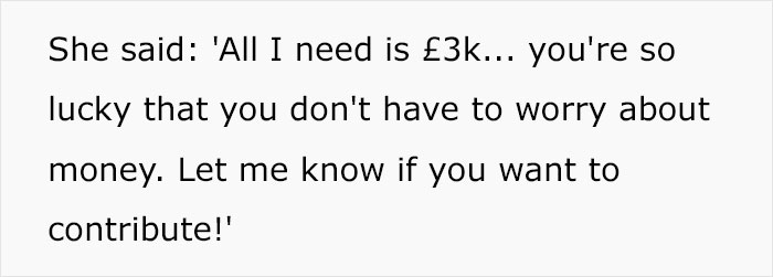 Child-Free Woman Hit With Over $3K Contribution Demand For 4 Y.O.’s Birthday Bash Child-Free Woman Hit With Over $3K Contribution Demand For 4 Y.O.’s Birthday Bash