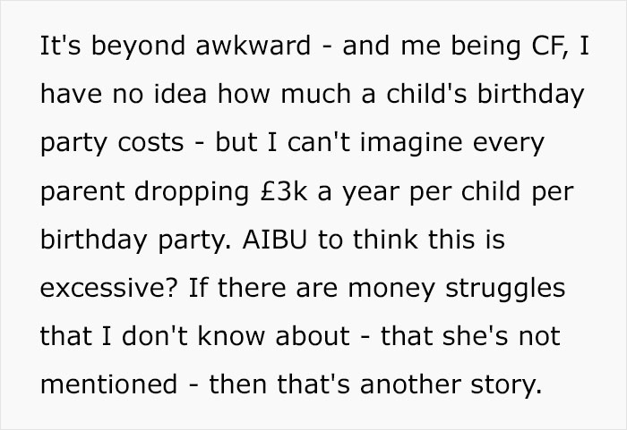 Child-Free Woman Hit With Over $3K Contribution Demand For 4 Y.O.’s Birthday Bash Child-Free Woman Hit With Over $3K Contribution Demand For 4 Y.O.’s Birthday Bash