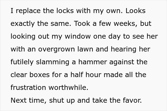 Person Takes Petty Revenge After Karen Throws A Raging Fit Instead Of A “Thank You” Over A Favor Person Takes Petty Revenge After Karen Throws A Raging Fit Instead Of A “Thank You” Over A Favor