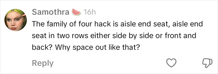 Woman Forced Out Of Her Airplane Seat After Couple Follows New “Hack,” Calls It Out Online Woman Forced Out Of Her Airplane Seat After Couple Follows New “Hack,” Calls It Out Online