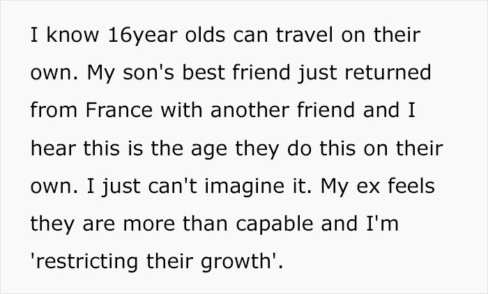 Anxious Mom Worries If It's OK To Send 16YOs To US From UK On Their Own, Seeks Advice Online Anxious Mom Worries If It's OK To Send 16YOs To US From UK On Their Own, Seeks Advice Online