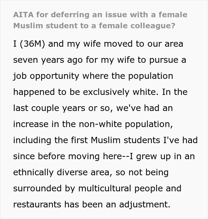 Muslim Student’s Headscarf Slips, Male Teacher Asks Female Colleague For Help, She Reports Him Muslim Student’s Headscarf Slips, Male Teacher Asks Female Colleague For Help, She Reports Him