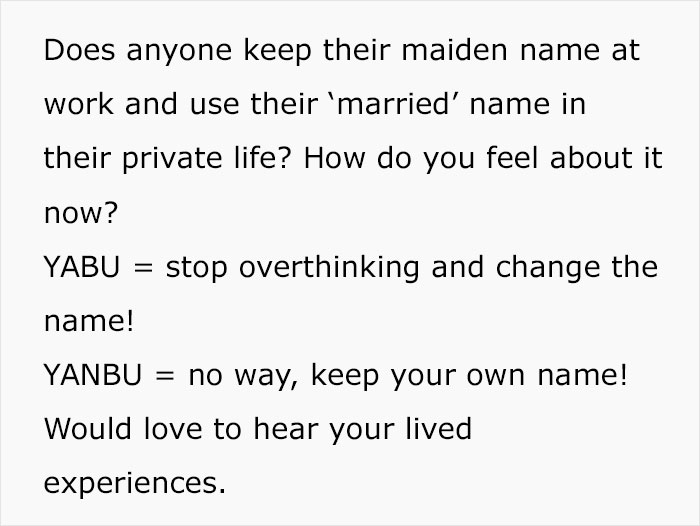 "Why Not Both Change Your Name?": Bride's Confusion Over Maiden Name Leaves Folks Divided "Why Not Both Change Your Name?": Bride's Confusion Over Maiden Name Leaves Folks Divided