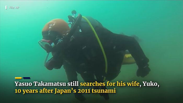 “Are You OK? I Want to Go Home”: Husband Still Diving For Wife 13 Years After Japan Tsunami “Are You OK? I Want to Go Home”: Husband Still Diving For Wife 13 Years After Japan Tsunami