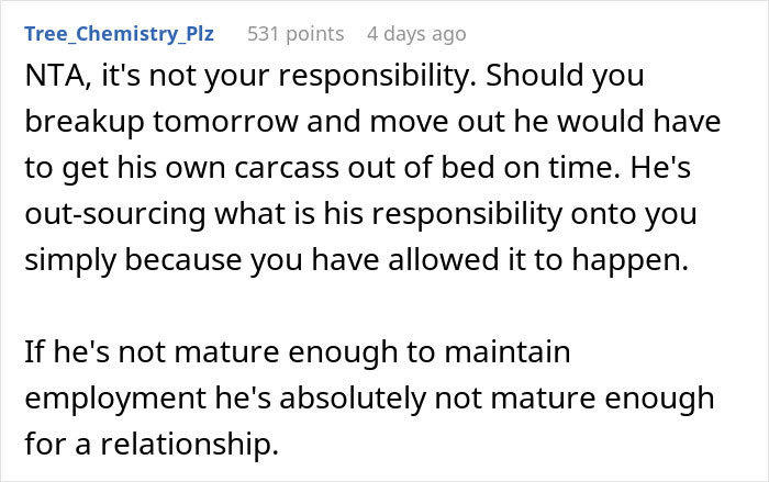 Woman Refuses To Wake BF Up In The Morning, He Almost Loses His Job Over It Woman Refuses To Wake BF Up In The Morning, He Almost Loses His Job Over It