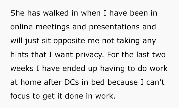 Woman Sick Of Clingy Coworker Who Complains About Everything And Invades Her Privacy Woman Sick Of Clingy Coworker Who Complains About Everything And Invades Her Privacy