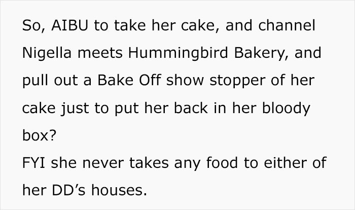 MIL Keeps Bringing Her Awful Food To DIL’s Parties Unasked, DIL Decides To Outdo Her MIL Keeps Bringing Her Awful Food To DIL’s Parties Unasked, DIL Decides To Outdo Her