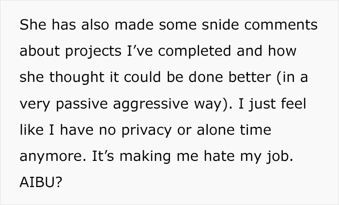 Woman Sick Of Clingy Coworker Who Complains About Everything And Invades Her Privacy Woman Sick Of Clingy Coworker Who Complains About Everything And Invades Her Privacy