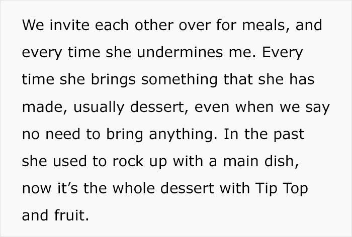 MIL Keeps Bringing Her Awful Food To DIL’s Parties Unasked, DIL Decides To Outdo Her MIL Keeps Bringing Her Awful Food To DIL’s Parties Unasked, DIL Decides To Outdo Her