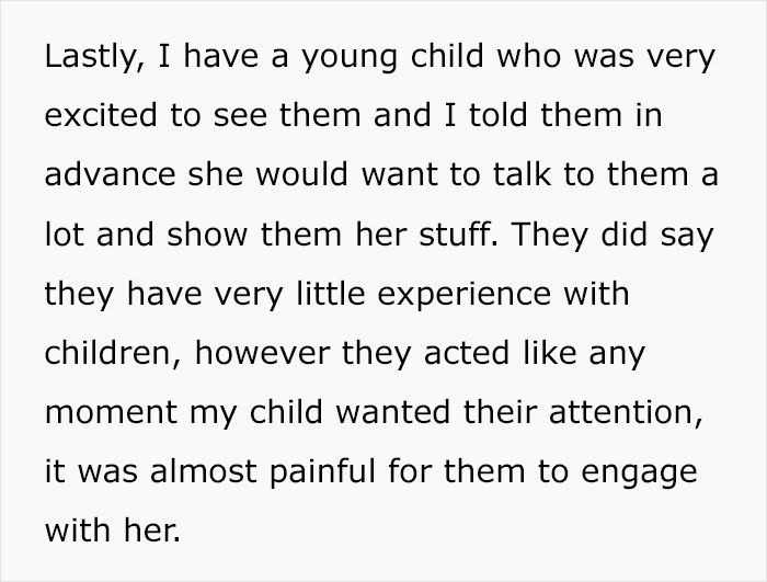 Woman Is Disappointed As Friend Stays Over For 3 Nights And Complains About Her Kid Being Annoying Woman Is Disappointed As Friend Stays Over For 3 Nights And Complains About Her Kid Being Annoying
