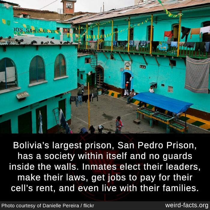 Colorful view of Bolivia’s largest prison, San Pedro, where inmates create their own society and laws inside the walls
