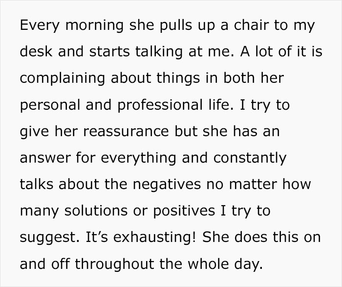 Woman Sick Of Clingy Coworker Who Complains About Everything And Invades Her Privacy Woman Sick Of Clingy Coworker Who Complains About Everything And Invades Her Privacy