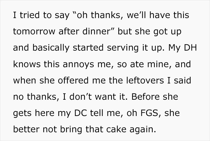 MIL Keeps Bringing Her Awful Food To DIL’s Parties Unasked, DIL Decides To Outdo Her MIL Keeps Bringing Her Awful Food To DIL’s Parties Unasked, DIL Decides To Outdo Her