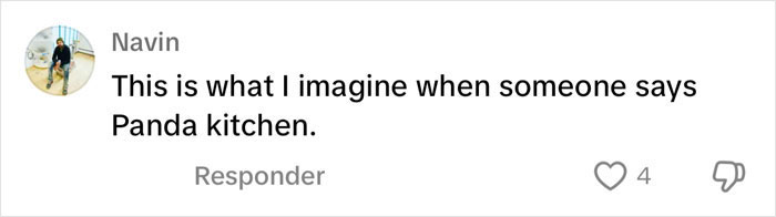 Comment on "Panda's Tea Party" post, imagining a panda kitchen, with 4 likes and a profile picture. Comment on "Panda's Tea Party" post, imagining a panda kitchen, with 4 likes and a profile picture.