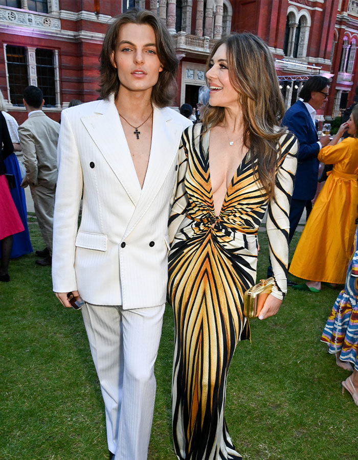 Liz Hurley, 59, Called Out For Inappropriate Behavior After Showing Off Cleavage Next To Son, 22 Liz Hurley, 59, Called Out For Inappropriate Behavior After Showing Off Cleavage Next To Son, 22