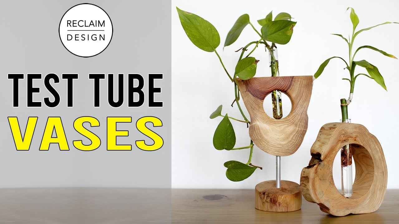 Not Just For Labs! I Made Test Tubes Into Vases With Live Edge Stands