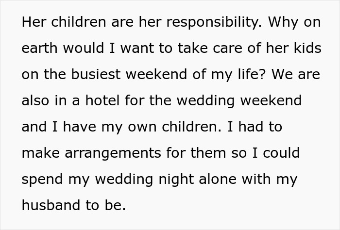 SIL Asks Bride To Babysit During Her Wedding, Is Shocked She’s Told Absolutely No SIL Asks Bride To Babysit During Her Wedding, Is Shocked She’s Told Absolutely No