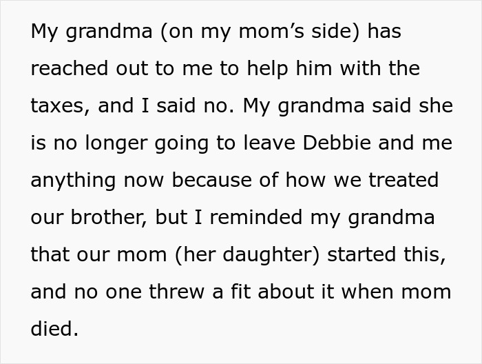 "He Needed The Money More Than Us": Sisters Refuse To Give Brother Any Inheritance "He Needed The Money More Than Us": Sisters Refuse To Give Brother Any Inheritance