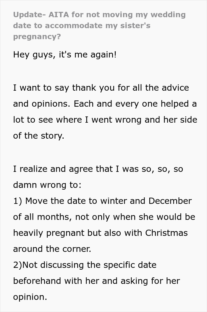 Bride Refuses To Move Her Wedding Once Again Just Because Of Her Pregnant MOH Bride Refuses To Move Her Wedding Once Again Just Because Of Her Pregnant MOH