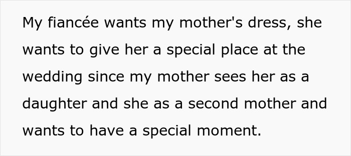 Dad Pressures His Soon-To-Be DIL To Wear His Late Wife’s Wedding Dress Decades After She Died Dad Pressures His Soon-To-Be DIL To Wear His Late Wife’s Wedding Dress Decades After She Died